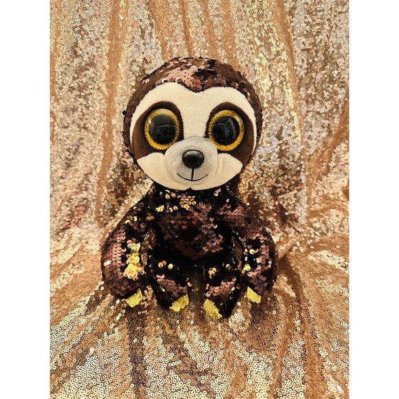 Ty FLIPPABLES Sequins DANGLER the Sloth 9” Size Stuffed Plush Toy P12 - Picture 1 of 6
